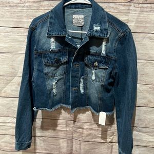 Love Tree Denim crop Jean jacket. Woman’s medium